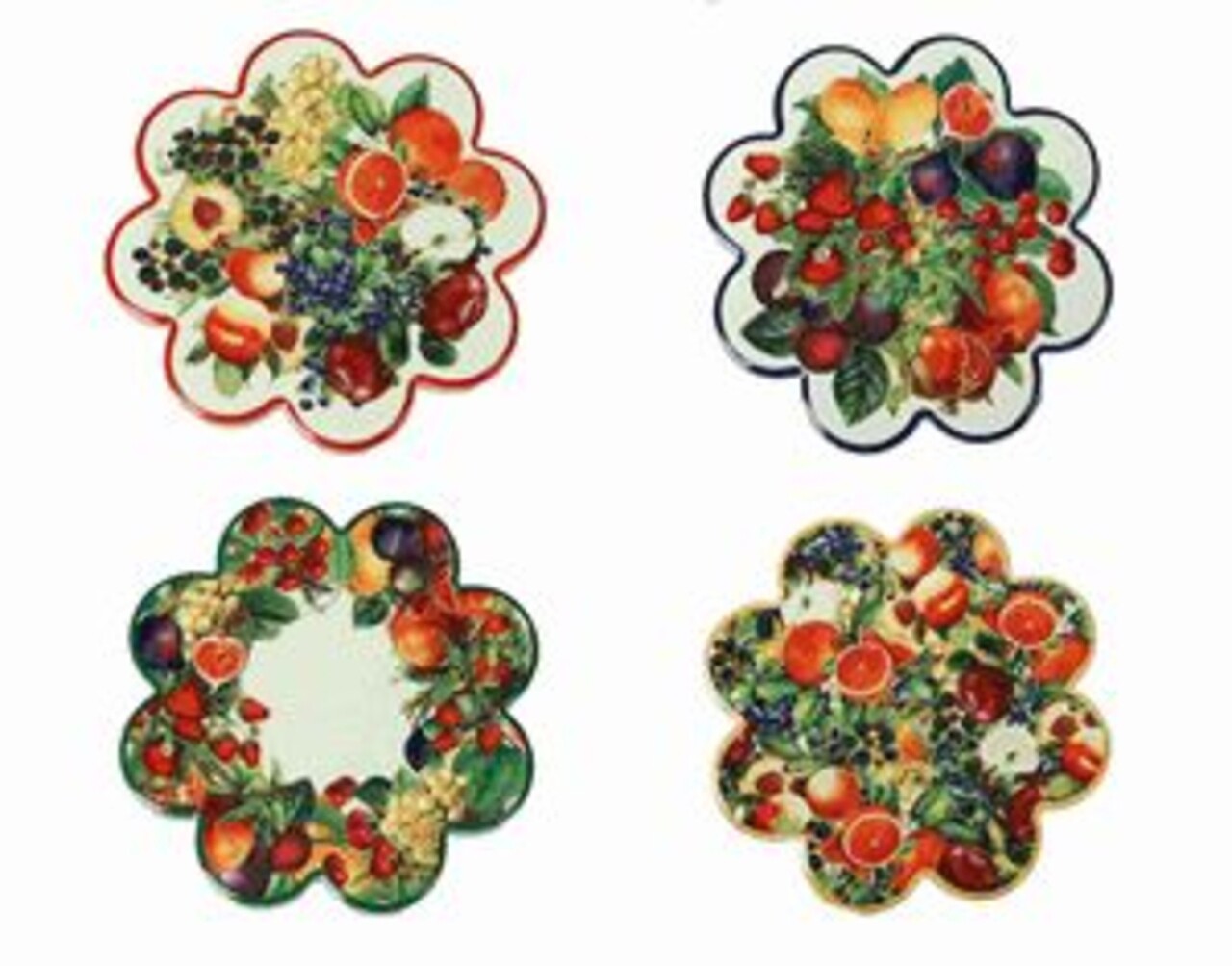 Set 4 suporturi de pahare, Le Primizie, Brandani, 11x11 cm, ceramica/pluta - imagine 7